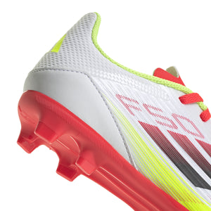 ADI JR F50 LEAGUE FG WHITE/SOLAR RED/SOLAR YELLOW