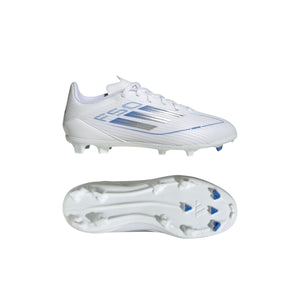 ADI JR F50 LEAGUE FG WHITE/SILVER/ROYAL