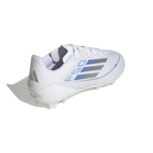 ADI JR F50 LEAGUE FG WHITE/SILVER/ROYAL