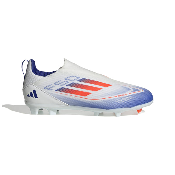 ADI JR F50 LEAGUE LL FG WHITE/SOLAR RED/LUCID BLUE