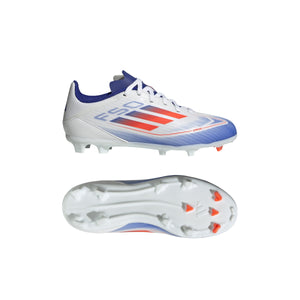 ADI JR F50 LEAGUE FG WHITE/SOLAR RED/LUCID BLUE