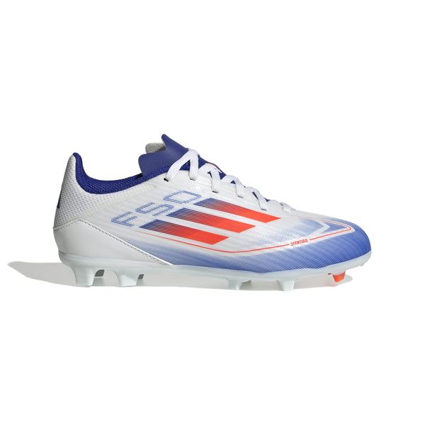 ADI JR F50 LEAGUE FG WHITE/SOLAR RED/LUCID BLUE