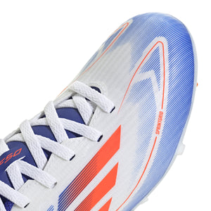 ADI JR F50 LEAGUE FG WHITE/SOLAR RED/LUCID BLUE