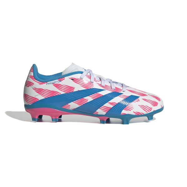 ADI JR PREDATOR LEAGUE FG WHITE/SOLAR BLUE/SOLAR PINK