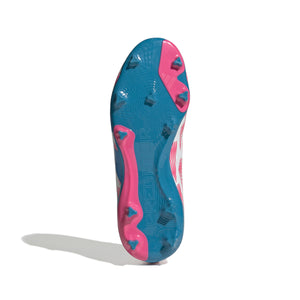 ADI JR PREDATOR LEAGUE FG WHITE/SOLAR BLUE/SOLAR PINK