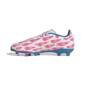 ADI JR PREDATOR LEAGUE FG WHITE/SOLAR BLUE/SOLAR PINK