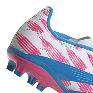 ADI JR PREDATOR LEAGUE FG WHITE/SOLAR BLUE/SOLAR PINK