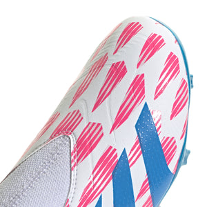 ADI JR PREDATOR LEAGUE LL FG WHITE/SOLAR BLUE/SOLAR PINK