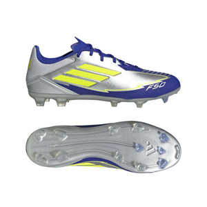 ADI F50 LEAGUE MESSI FG SILVER/LUCID BLUE/YELLOW