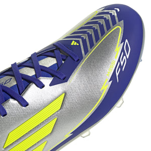 ADI F50 LEAGUE MESSI FG SILVER/LUCID BLUE/YELLOW