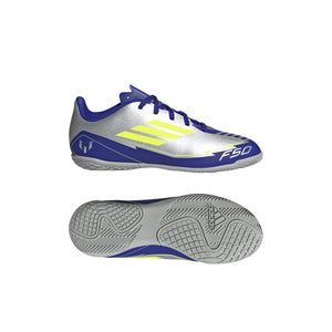 ADI JR F50 CLUB MESSI IC SILVER/LUCID BLUE/YELLOW