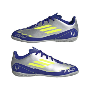 ADI JR F50 CLUB MESSI IC SILVER/LUCID BLUE/YELLOW