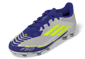 ADI JR F50 LEAGUE MESSI FG SILVER/LUCID BLUE/YELLOW