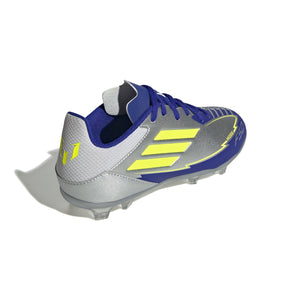 ADI JR F50 LEAGUE MESSI FG SILVER/LUCID BLUE/YELLOW