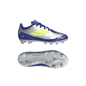 ADI JR F50 CLUB MESSI FG SILVER/LUCID BLUE/YELLOW