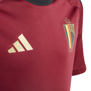 ADI JR BELGIE EURO24 FAN SHIRT BURGUNDY/GOLD