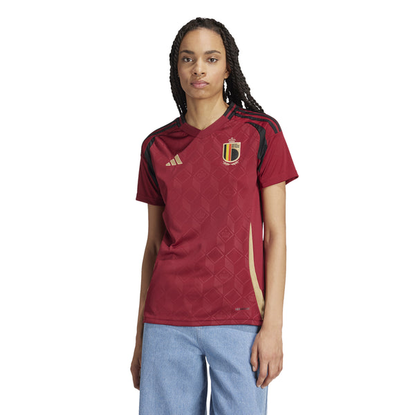 ADI BELGIË EURO24 HOME JERSEY WOMEN BURGUNDY/GOLD