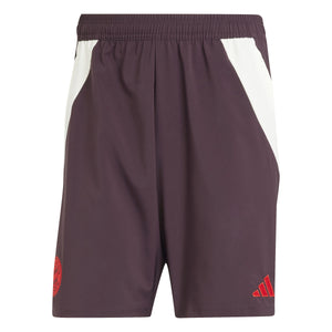 ADI BAYERN 24-25 DOWNTIME SHORT MAROON/WHITE