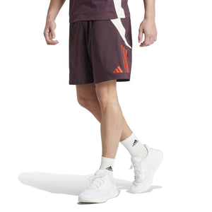 ADI BAYERN 24-25 DOWNTIME SHORT MAROON/WHITE