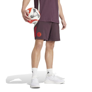 ADI BAYERN 24-25 DOWNTIME SHORT MAROON/WHITE