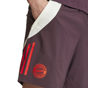 ADI BAYERN 24-25 DOWNTIME SHORT MAROON/WHITE