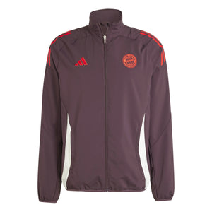 ADI BAYERN 24-25 PRESENTATION JACKET MAROON/RED/WHITE