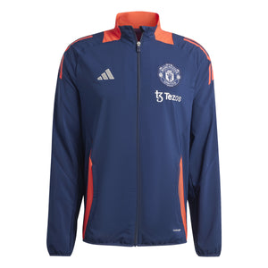 ADI MAN U 24-25 PRESENTATION JACKET NIGHT INDIGO/BRIGHT RED