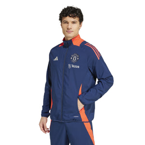 ADI MAN U 24-25 PRESENTATION JACKET NIGHT INDIGO/BRIGHT RED