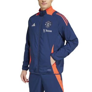 ADI MAN U 24-25 PRESENTATION JACKET NIGHT INDIGO/BRIGHT RED