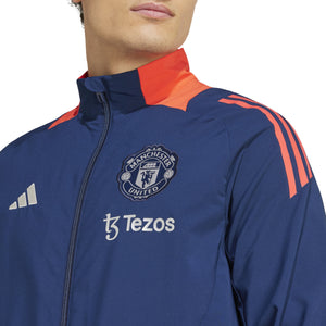 ADI MAN U 24-25 PRESENTATION JACKET NIGHT INDIGO/BRIGHT RED