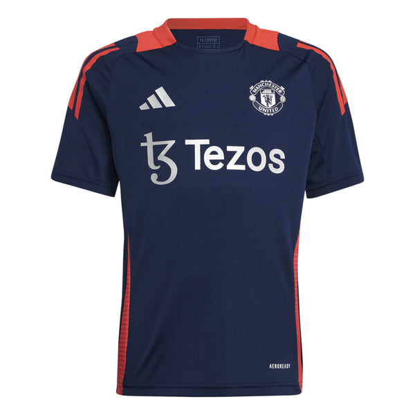 ADI JR MAN U 24-25 TR JERSEY NIGHT INDIGO/BRIGHT RED