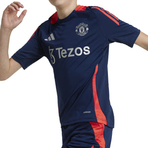 ADI JR MAN U 24-25 TR JERSEY NIGHT INDIGO/BRIGHT RED