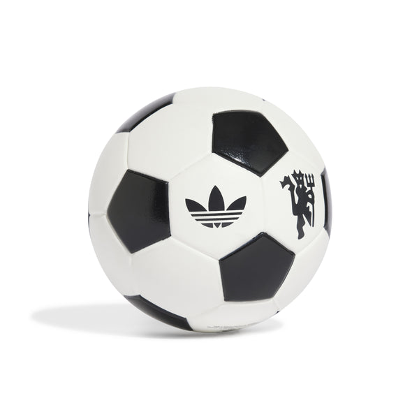 ADI MAN U 24-25 CLUB TREFOIL MINIBALL WHITE/BLACK