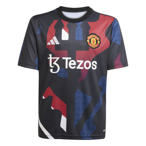 ADI JR MAN U 24-25 PRE-MATCH JERSEY BLACK/MUFC RED/OFF WHITE