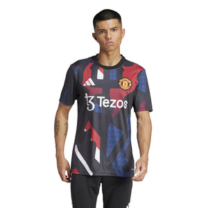 ADI MAN U 24-25 PRE-MATCH JERSEY BLACK/MUFC RED/OFF WHITE