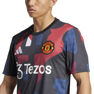 ADI MAN U 24-25 PRE-MATCH JERSEY BLACK/MUFC RED/OFF WHITE