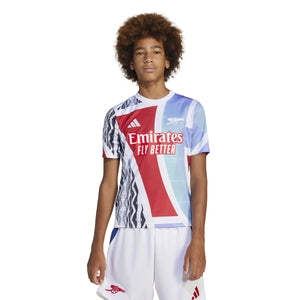 ADI JR ARSENAL 24-25 PRE-MATCH JERSEY BETTER SCARLET/CLEAR AQUA