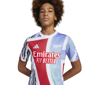 ADI JR ARSENAL 24-25 PRE-MATCH JERSEY BETTER SCARLET/CLEAR AQUA