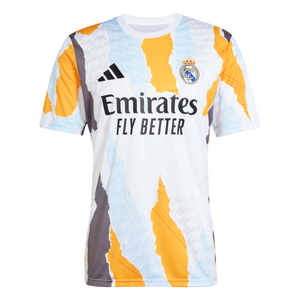 ADI REAL 24-25 PRE-MATCH JERSEY WHITE/CREW ORANGE/CHARCOAL