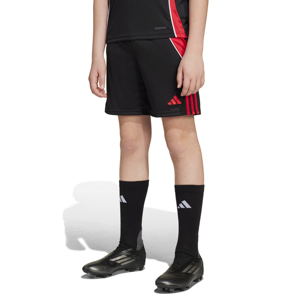 ADI JR TIRO 24 TR SHORT BLACK/PURE RUBY