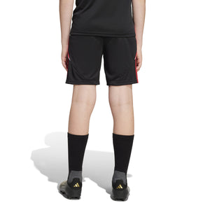 ADI JR TIRO 24 TR SHORT BLACK/PURE RUBY