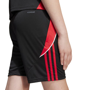 ADI JR TIRO 24 TR SHORT BLACK/PURE RUBY