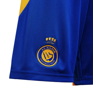 ADI JR AL-NASSR HOME SHORT ROYAL BLUE/IMPACT YELLOW