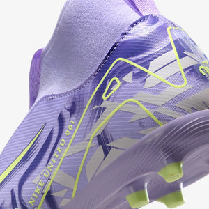 NIKE JR ZM SUPERFLY 10 ACADEMY FG UNITED PURPLE AGATE/BARELY VOLT