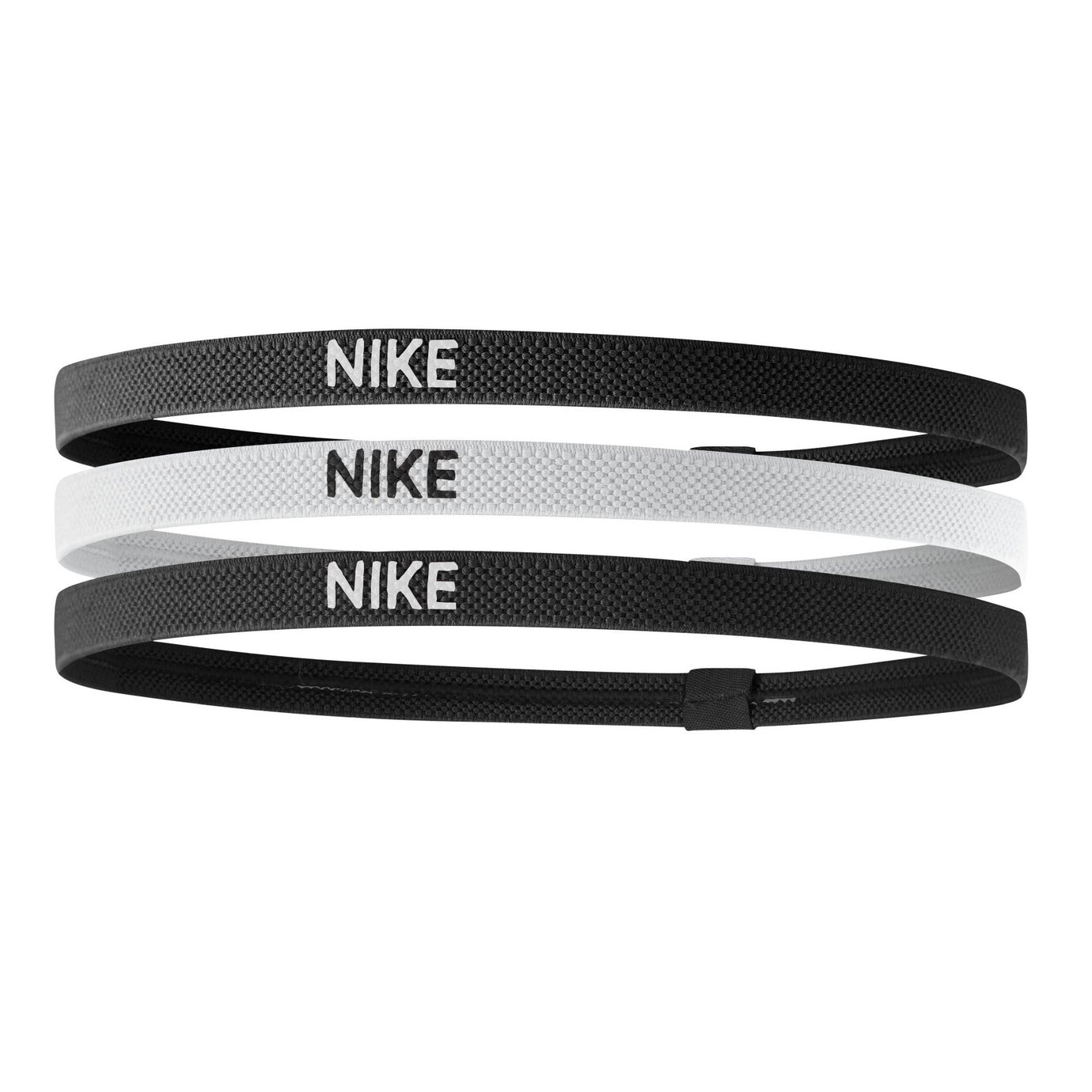 NIKE ELASTIC HAIRBANDS BLACK/WHITE/BLACK 3p.