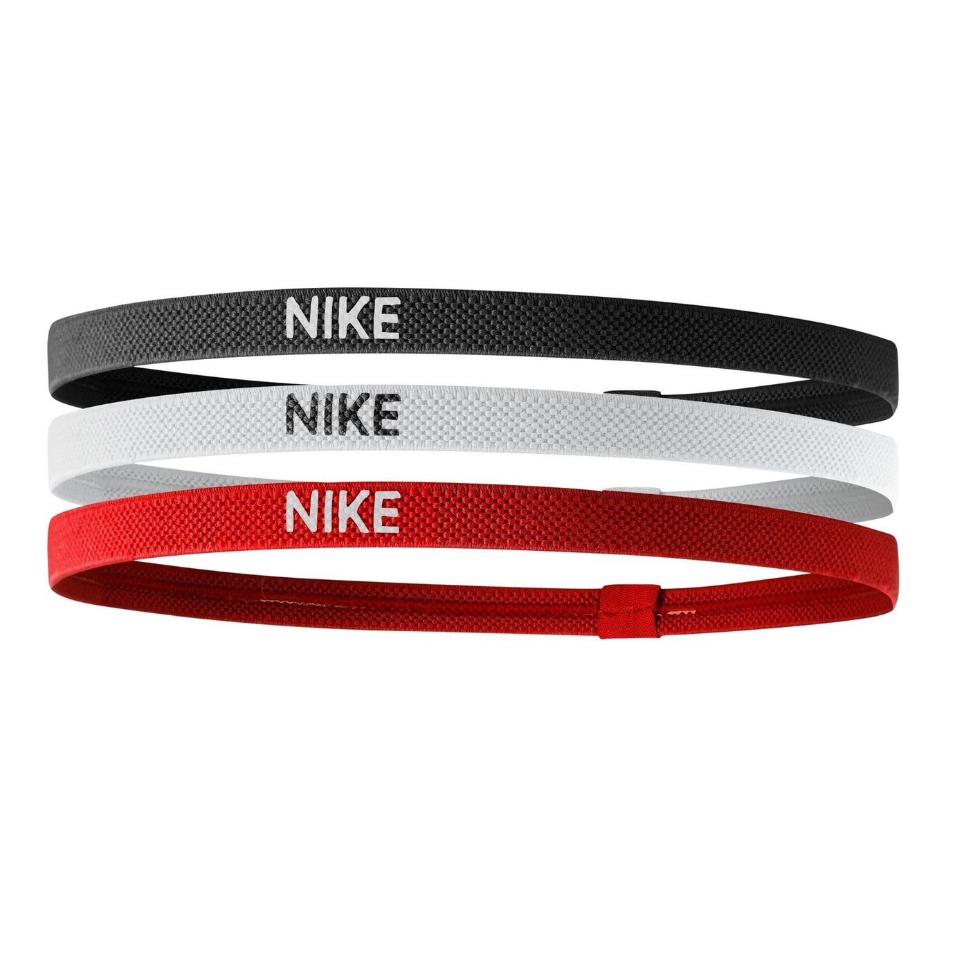 NIKE ELASTIC HAIRBANDS BLACK/WHITE/RED 3p.