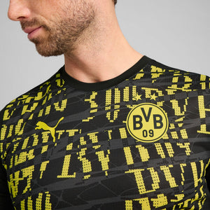 PUMA DORTMUND 24-25 PRE-MATCH SS JERSEY BLACK/FASTER YELLOW