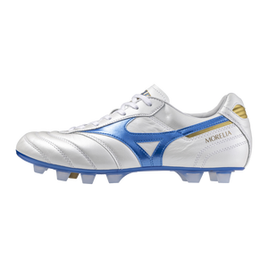 MIZUNO MORELIA ll ELITE FG WHITE/LASER BLUE/GOLD