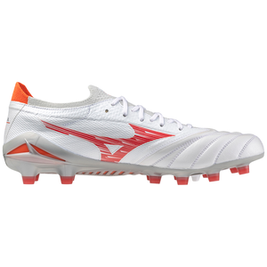 MIZUNO MORELIA NEO IV BETA ELITE  FG WHITE/RADIANT RED