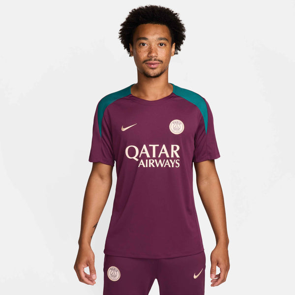 NIKE PSG 24-25 STRIKE SS TOP BORDEAUX/GEODE TEAL